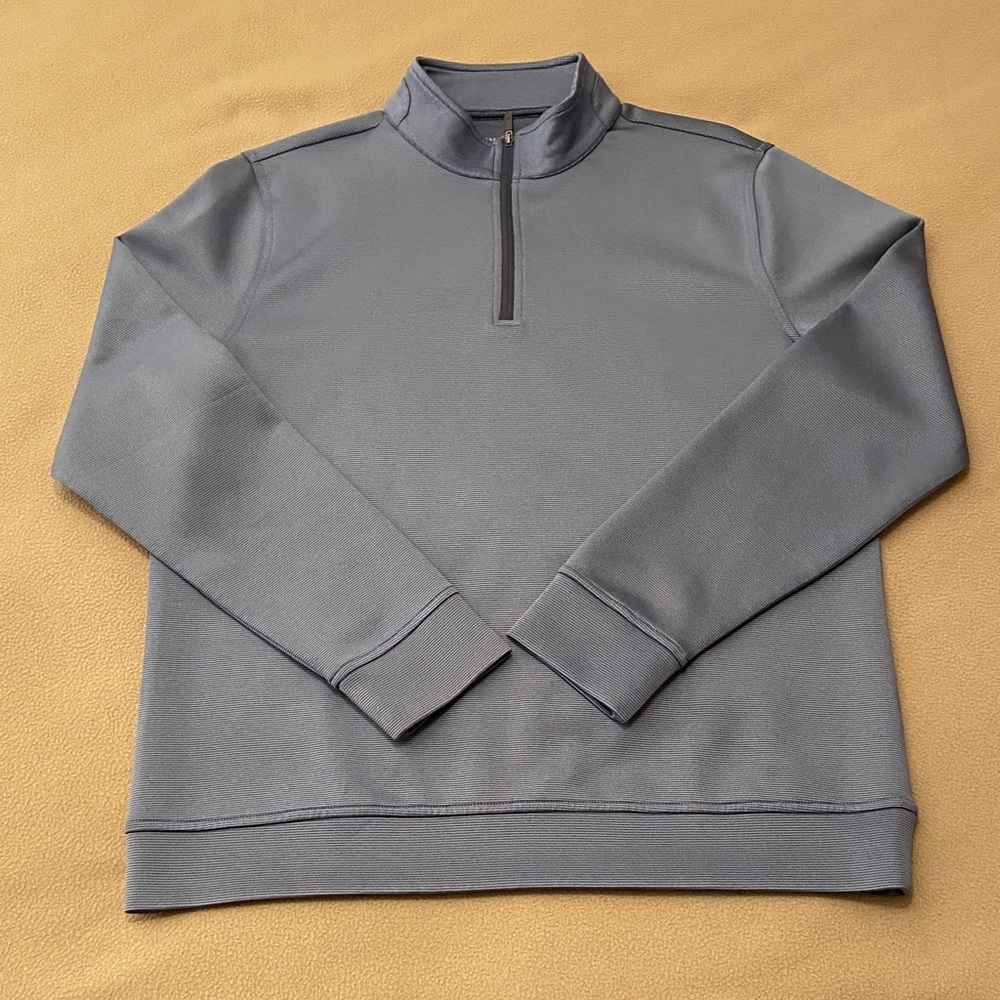 Hickey Freeman Textured 1/4 Zip Pullover. Men's Medium.